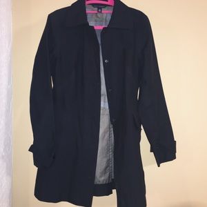 Banana republic black trench coat